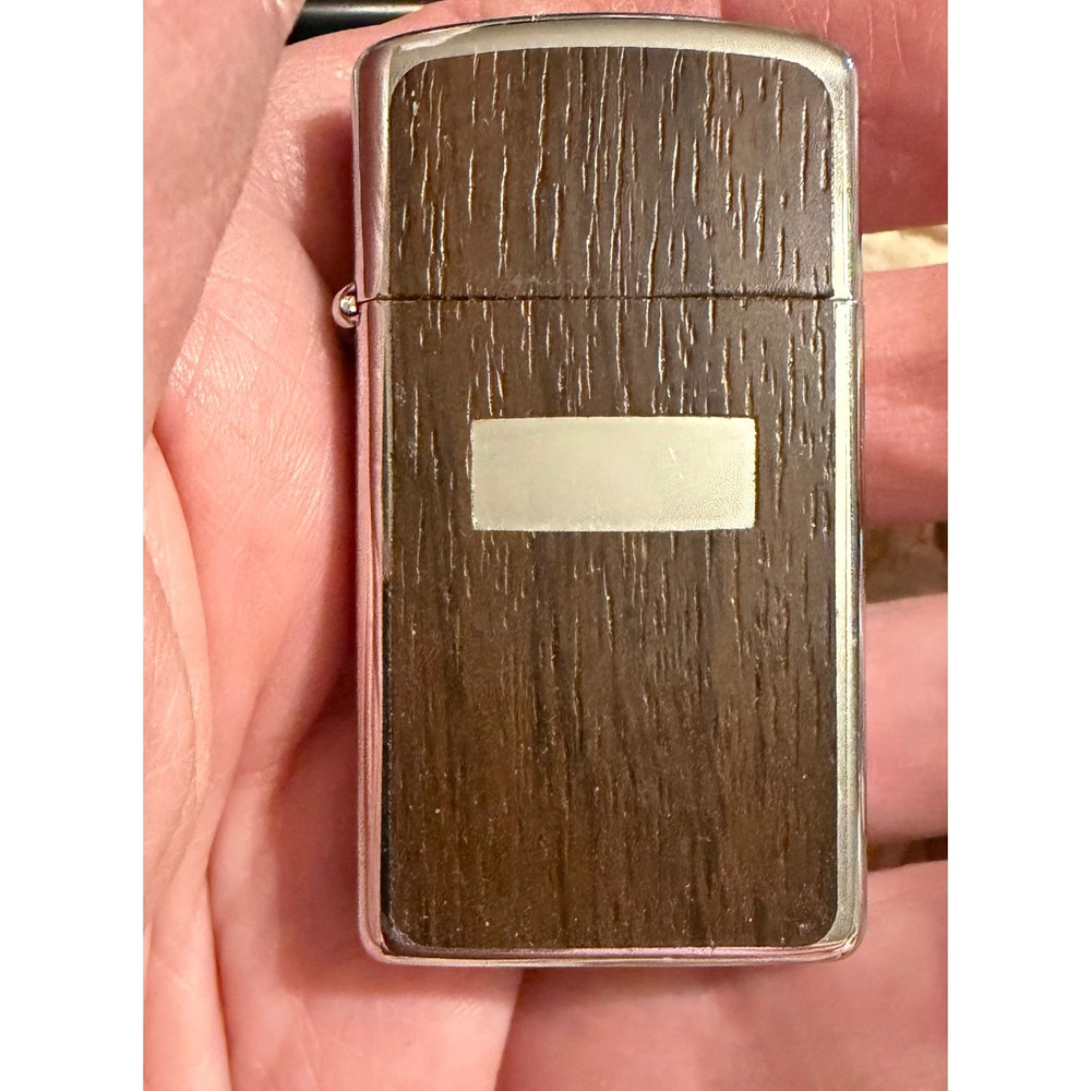 Vintage 1984 Zippo Wood Grain Lighter Unengraved